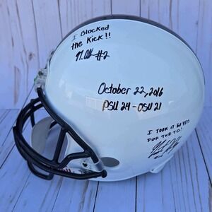 Signed Penn State Winning Play Football Helmet - October‎ 2016 ( Beat OSU )